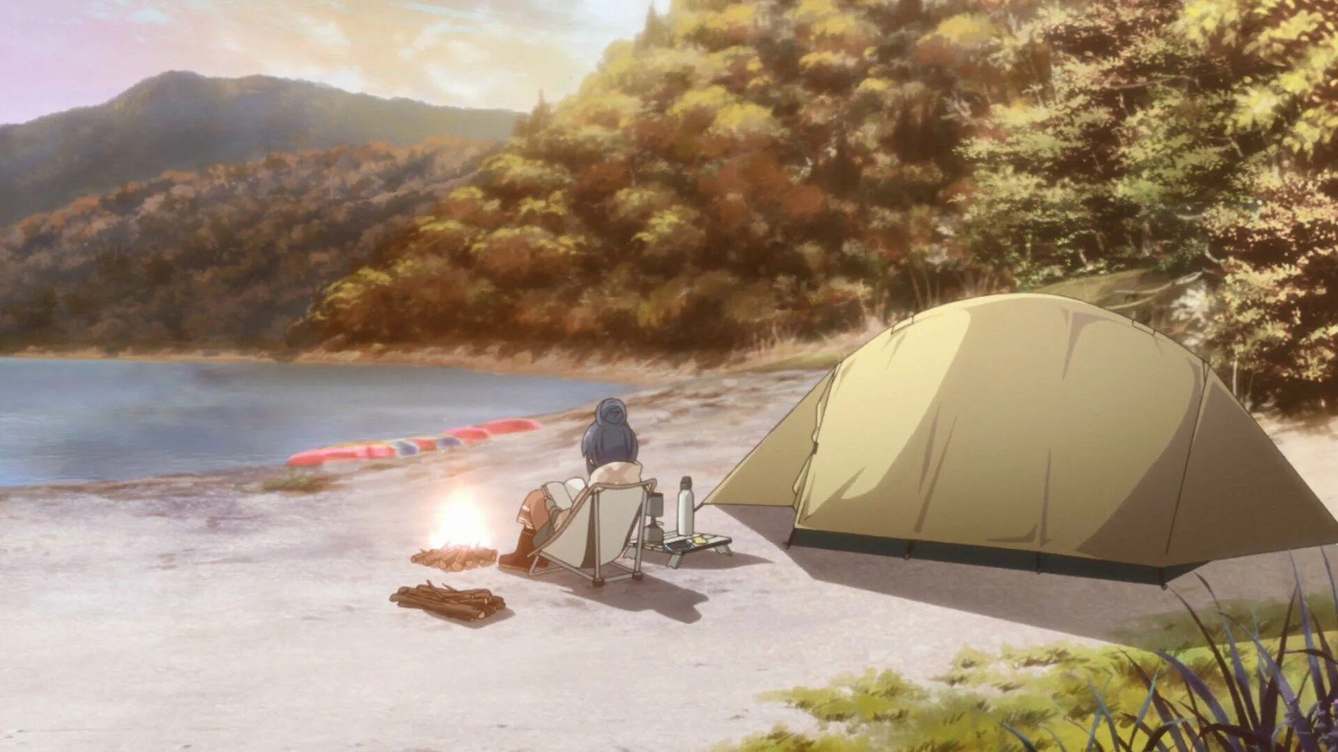 Yuru camping. Yuru Camp палатка. Yuru Camp Фудзи.