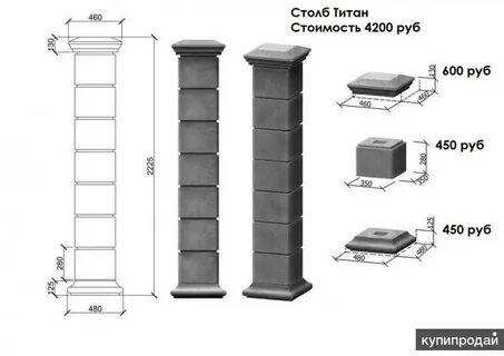 Блоки для забора размеры