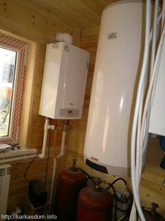 Установка газового котла на деревянной стене