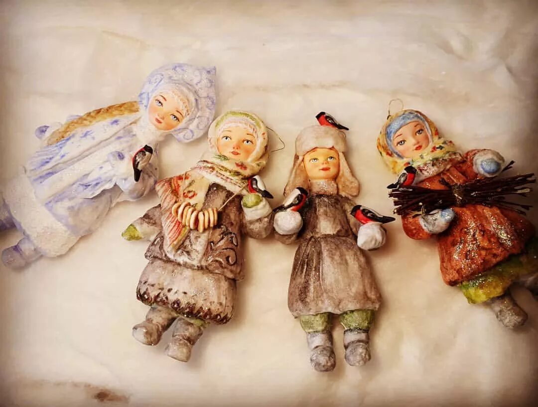 Ватные игрушки в русском стиле. Кукла из ваты мастер