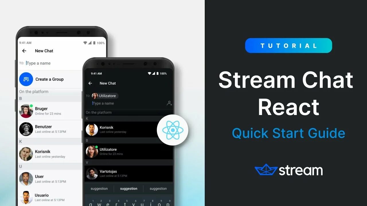 React быстрый старт. Stream chat. streamchat. flux react.