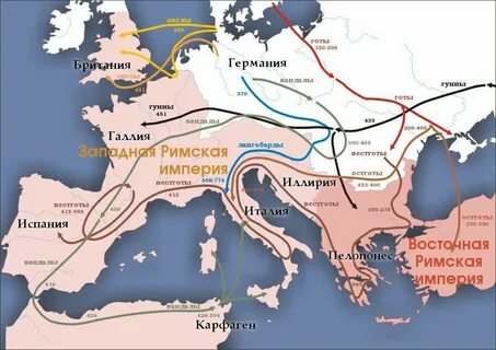 Какие племена вторглись