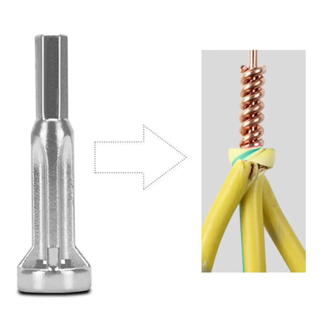 Насадка для скручивания проводов для шуруповерта