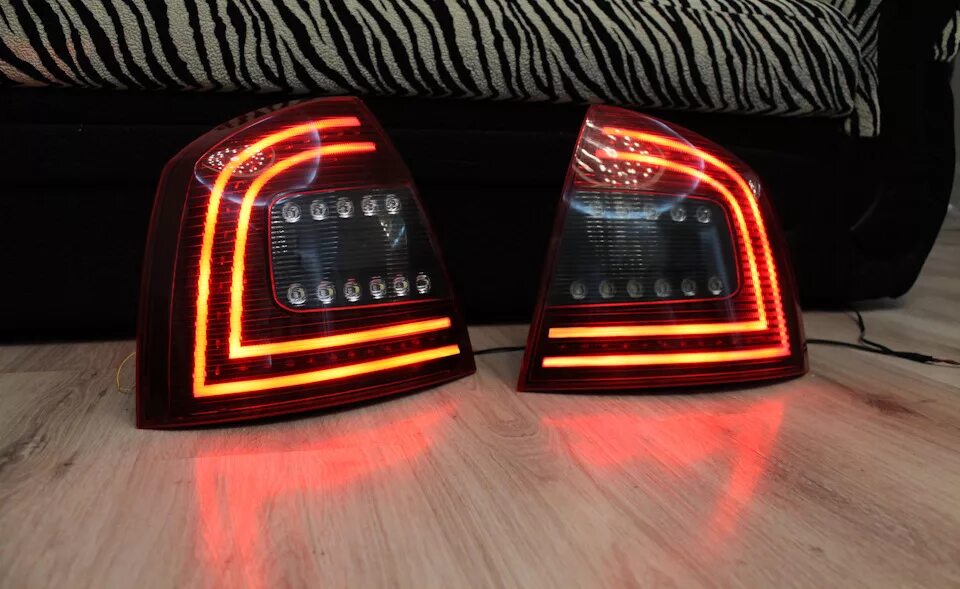Led octavia a5. Светодиодные фонари skoda octavia a5. led фонари octavia a5.