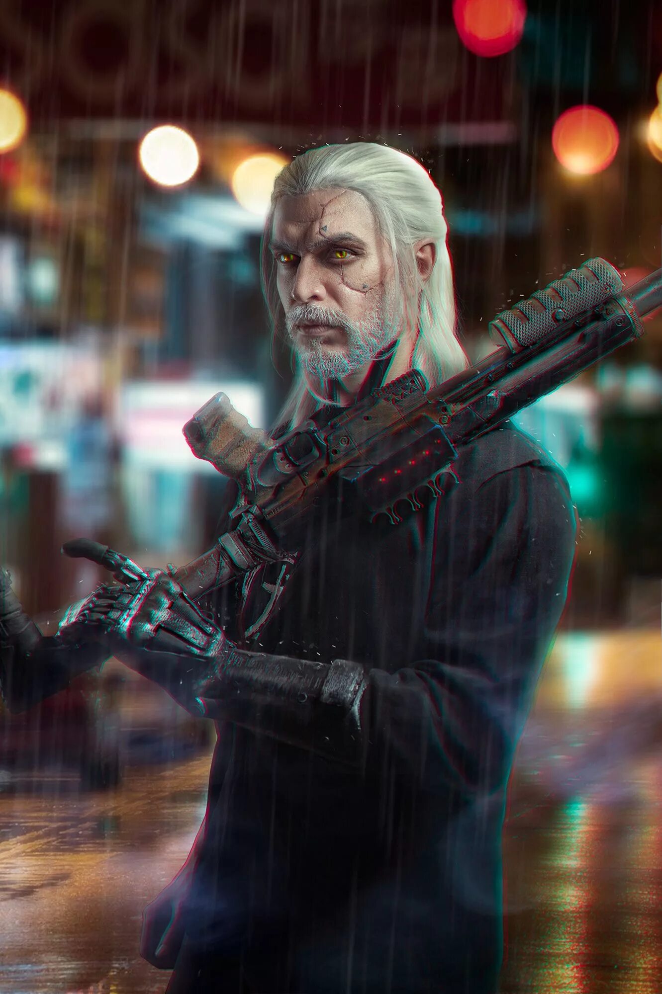 Cyberpunk witcher. Киберпанк 2077 геральд. геральт в киберпанк 2077. cyberpunk 2077 ведьмак. ведьмак в киберпанк 2077.