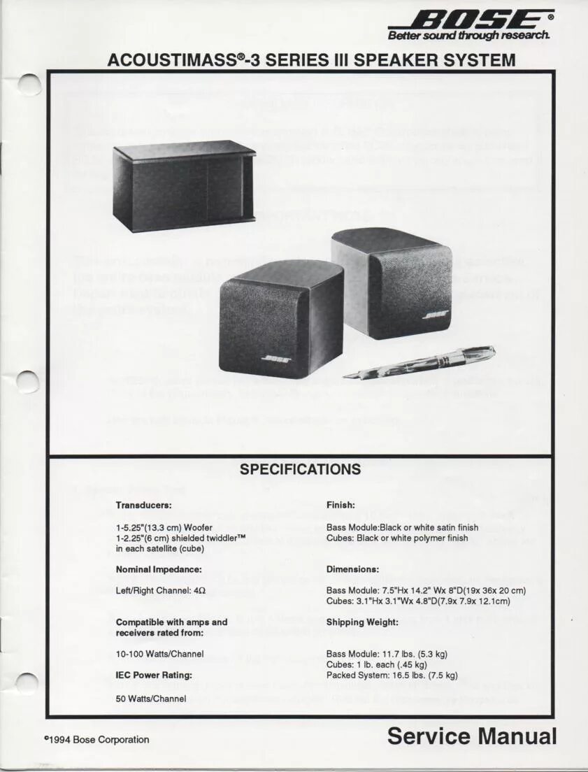 Bose Acoustimass 3 Series 2. Bose Acoustimass 3 Series 3 Speaker System. Сабвуфер Bose 302 II. Bose Acoustimass Powered Speaker System service manual. Bose инструкция