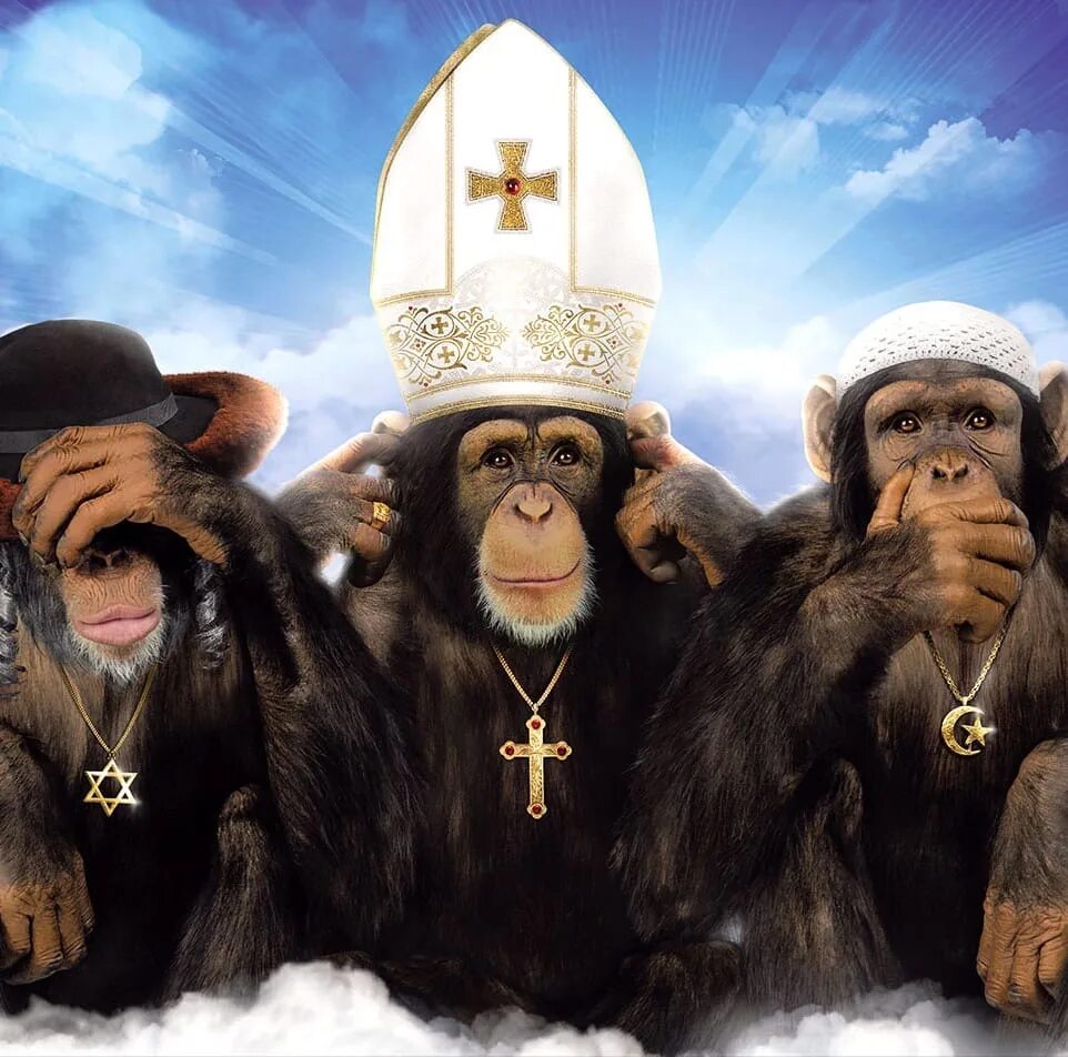 Включи 3 бог. Верующие 2008, документальный, комедия. Три обезьянки. Три обезьяны в кепках.