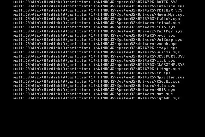 Boot sys. Classpnp.sys. system sys. sys c05a. system32.