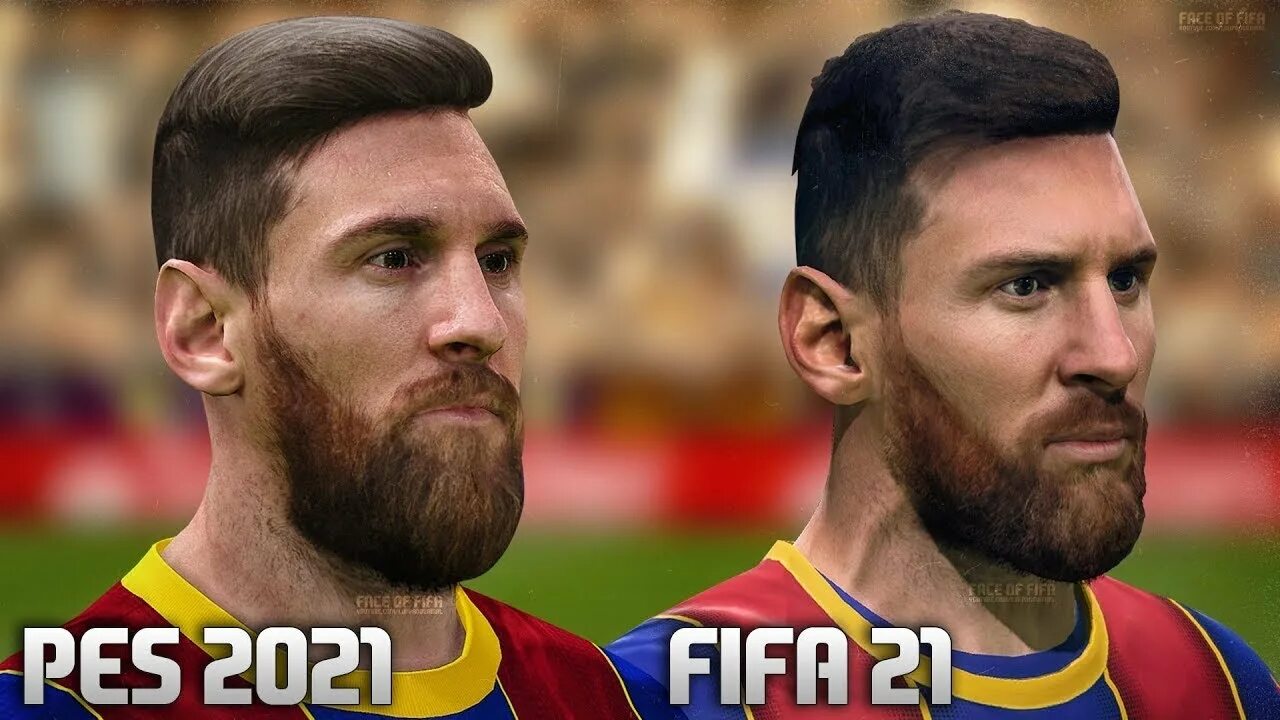 Фифа 24 на пс5. Лицо Месси в ФИФА 21. PES 2021 FIFA 2021. PES 2021 vs FIFA 21. Pro Evolution Soccer 2021.