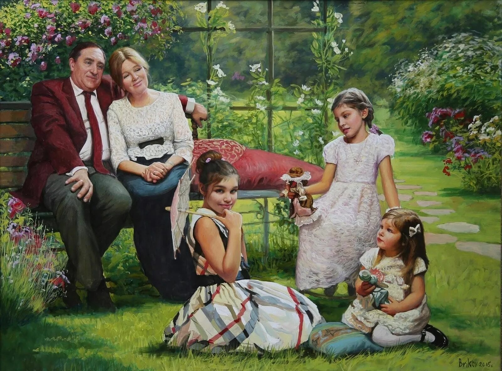 Art be family. Семейный портрет (портрет семьи Поленовых). 1905.. Герасимов семейный портрет.