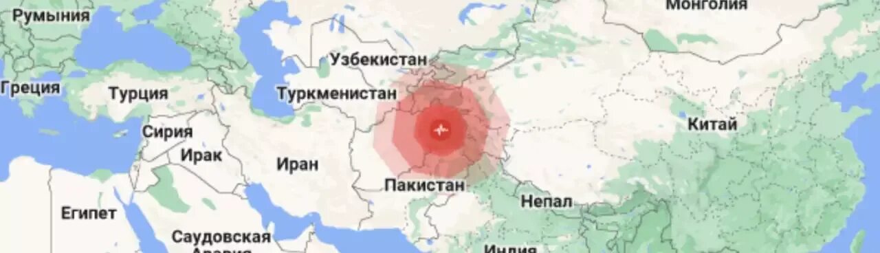 Эпицентр землетрясения в казахстане