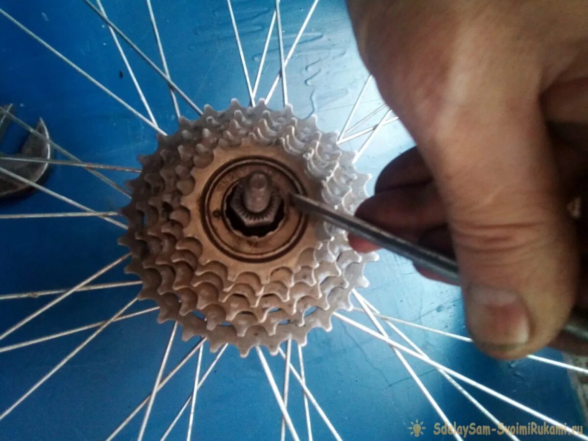 Как разобрать заднее колесо скоростного велосипеда