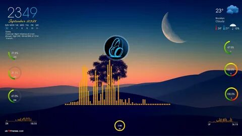 Rainmeter mond clock windows 10