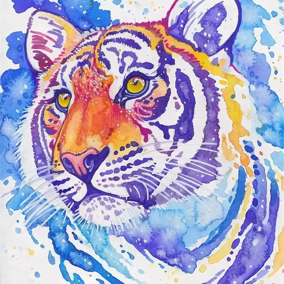 тигр рисунок. тигр рисунок для детей. амурский тигр пластилинография. тигр. новогодний тигр.