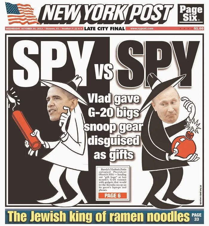 Consider 10. Obama Spy.