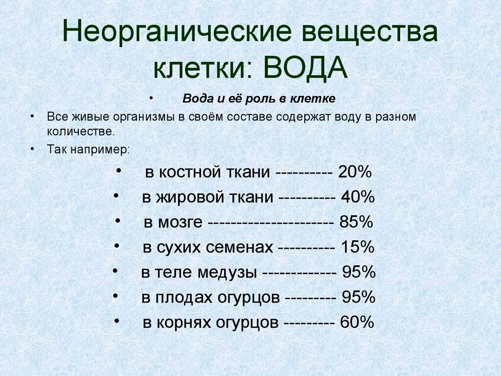 Биология 10 класс неорганические вещества клетки кратко. Неорганические вещества клетки таблица 10 класс биология. Неорганические соединения клетки. Неорганические вещества клетки 11 класс. Организация вещества клетки