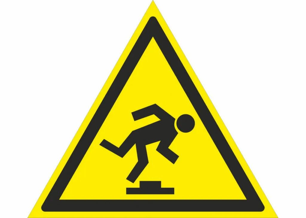 Осторожно малозаметное препятствие знак. Знак w14 осторожно малозаметное препятствие. Осторожно возможно падение. Знак безопасности падение с высоты.
