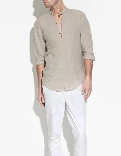 Gentleman's Lifestyle - Fashion, Health, Inspiration Magazine Linen shirt men, B
