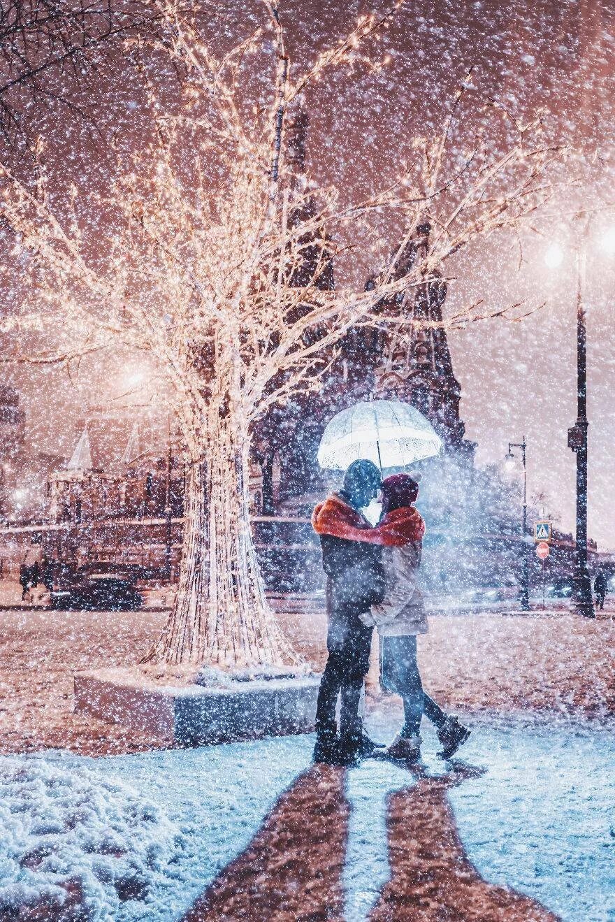 Апрель город любовь. Романтичная зима. Зима любовь. Снег любовь.
