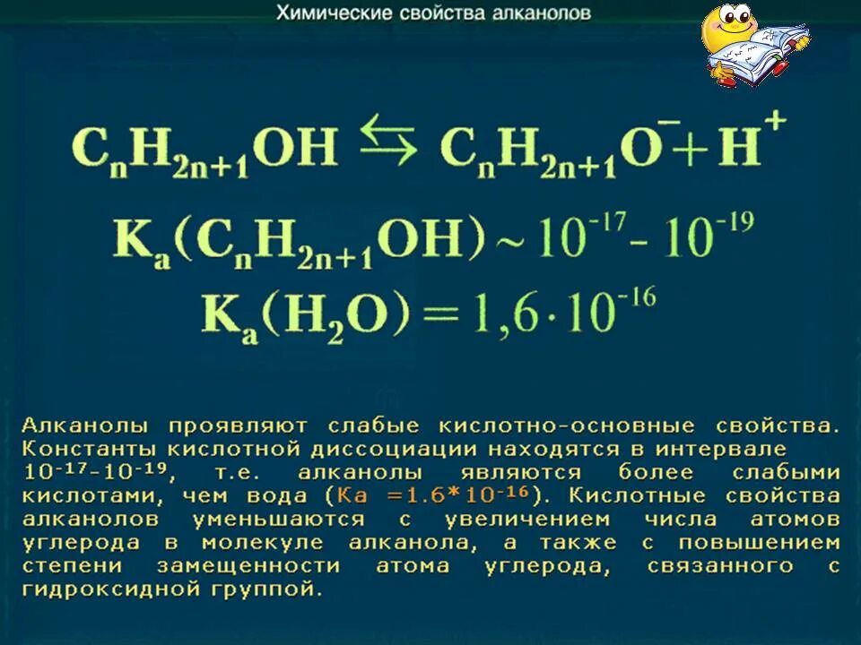 Слабые кислотные свойства проявляет