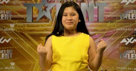 Eleana Gabunada, a 10-year-old singer from Manila, received loud chee...