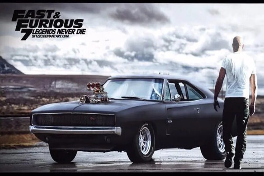 7080 Fast And Furious 7 Paul Walker Vin Diesel Car Race Movie-wall Sticker Art P