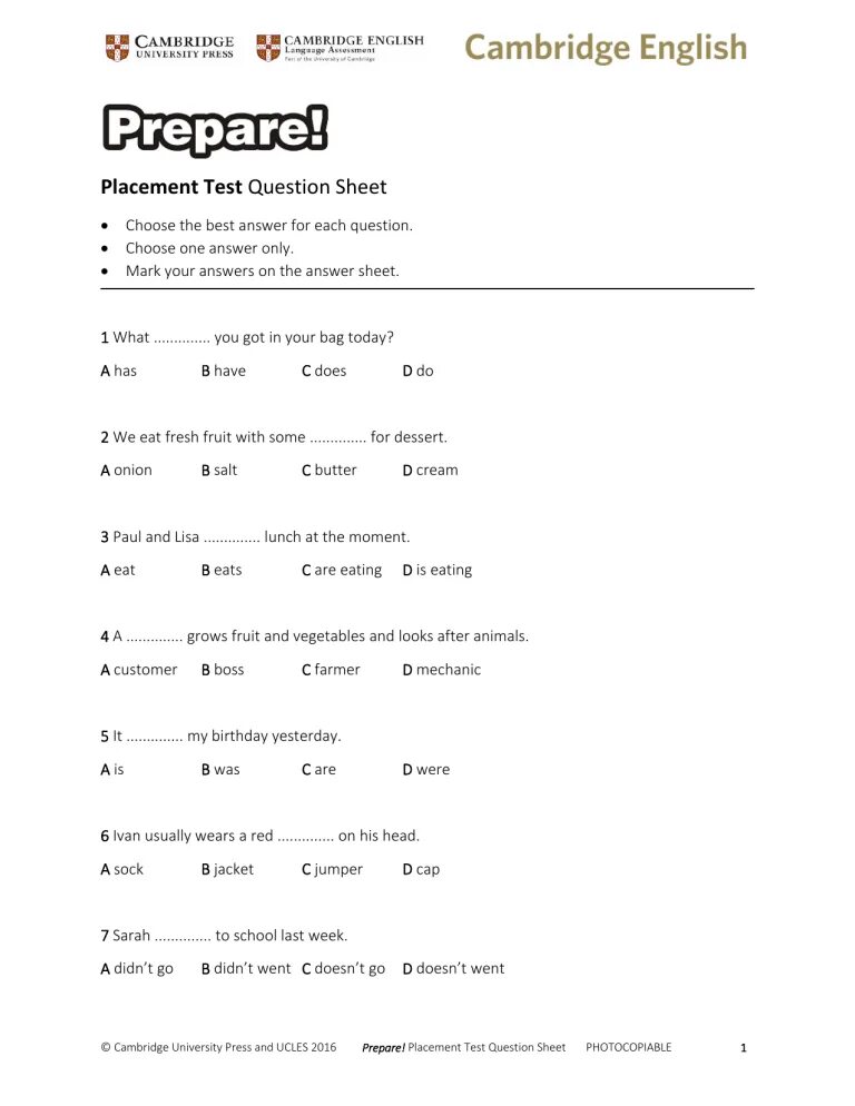 Prepare ответы. Placement Test question Sheet ответы. Prepare Placement Test question Sheet ответы. Cambridge English Placement Test question Sheet ответы. Cambridge English Test ответы.