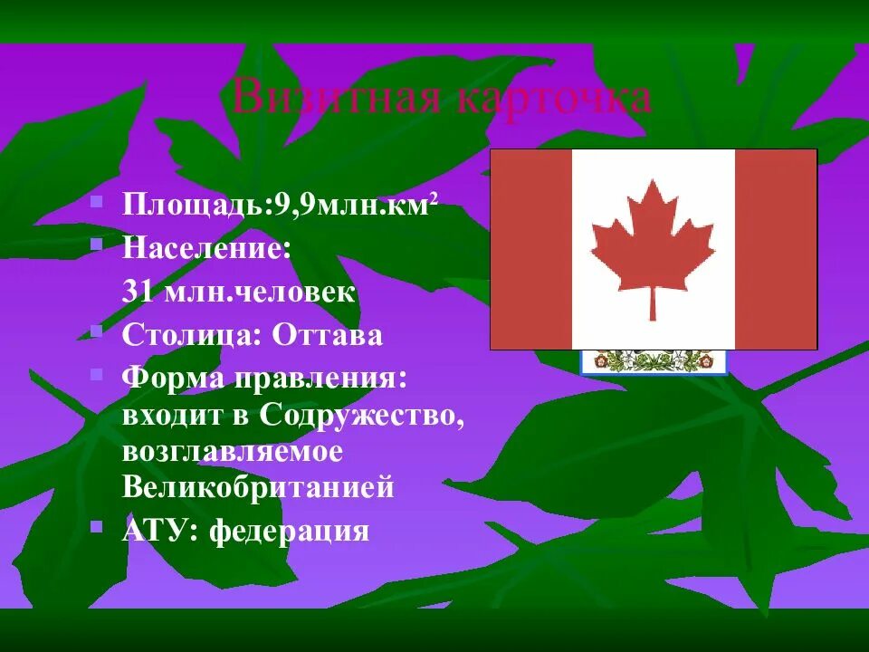 Визитная карточка Канады. Канада визитка страны. Визитная карточка по Канаде. Визитка Канады география. Визитка география