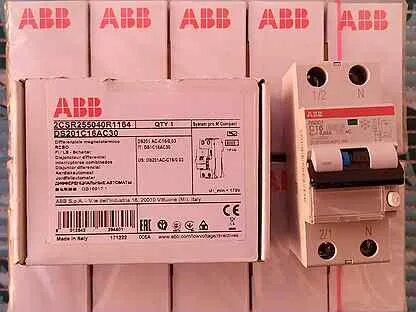 Abb дифференциальный автоматический выключатель c16 ac30