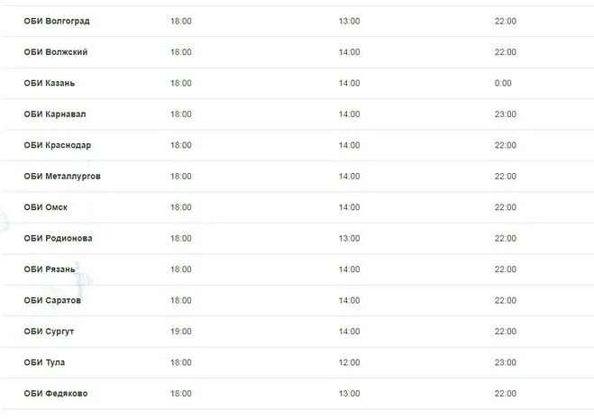 Оби расписание работы. График режим оби. Расписание оби. Оби график работы в праздничные дни. Оби режим работы.