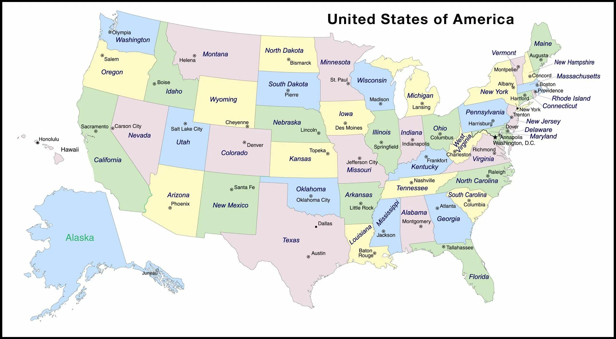 States formed. The United States of America карта. Политическая карта Штатов США. 50 Штатов Соединенных Штатов Америки. The United States of America карта7.