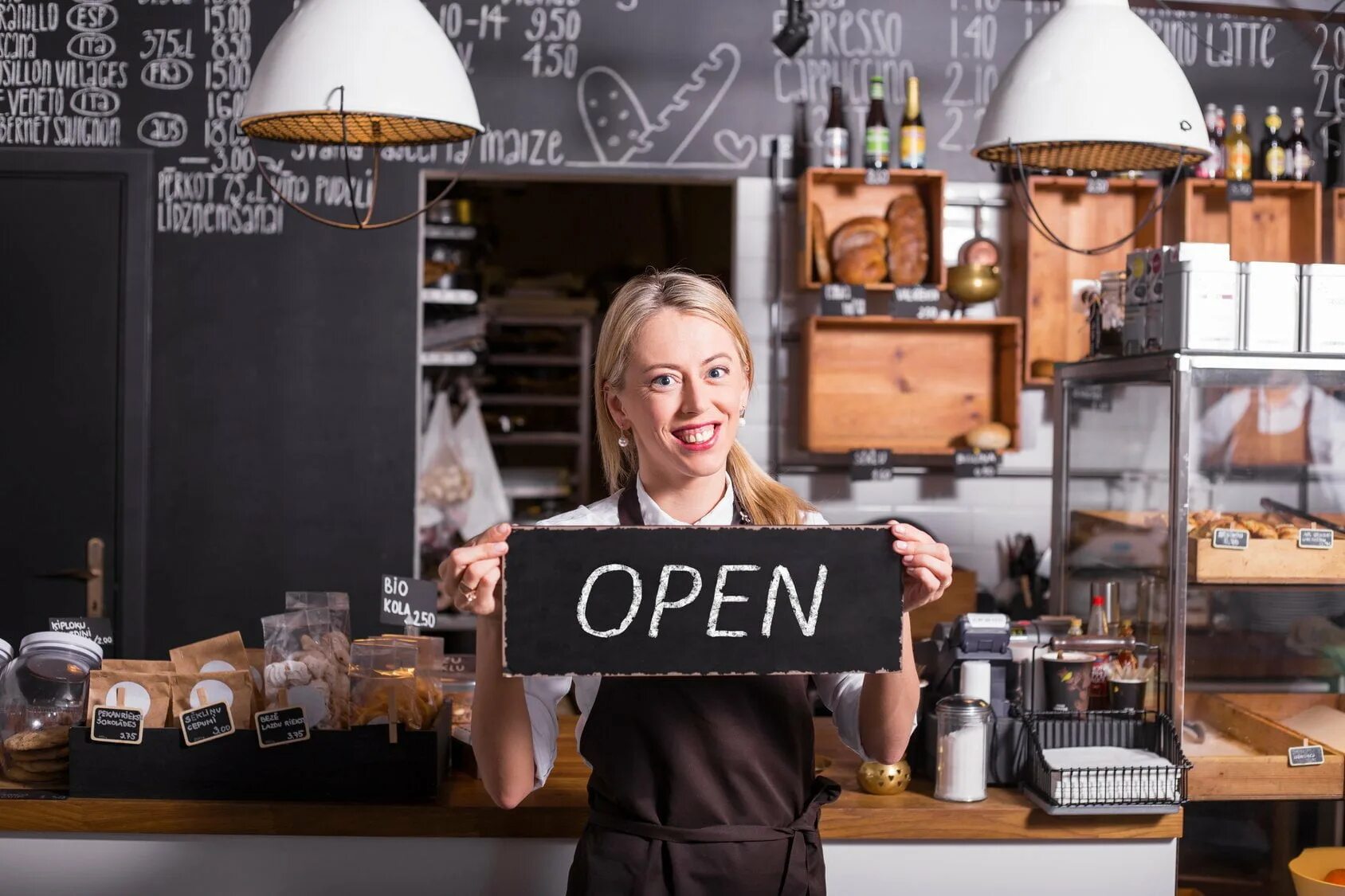 A small shop we open. Хозяйка кофейни. Рисунок владелица кофейни. Рисунок женщина владелица кофейни. Хозяйка кофеен.