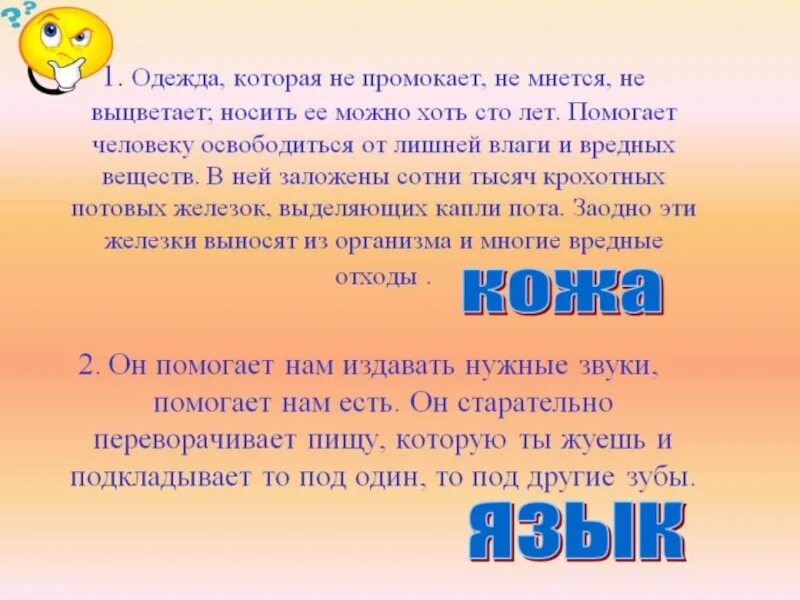 Органы чувств человека интересные факты 3 класс. Загадки про кожу. Загадки про кожу человека. Загадка про кожу человека для детей. Интересные факты о коже человека.