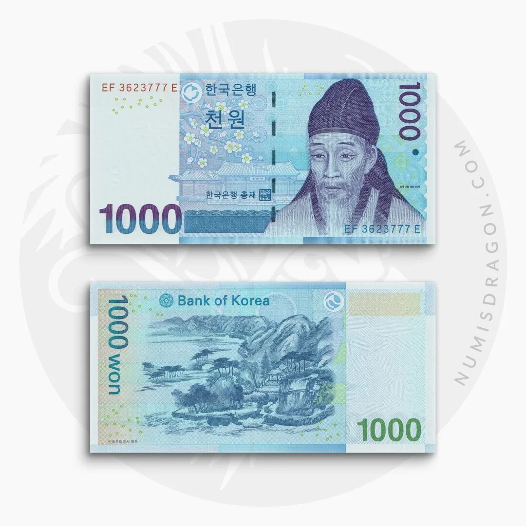 1000 Вон. Корейская вона 1000. 1000won. 1000 Won в рублях.