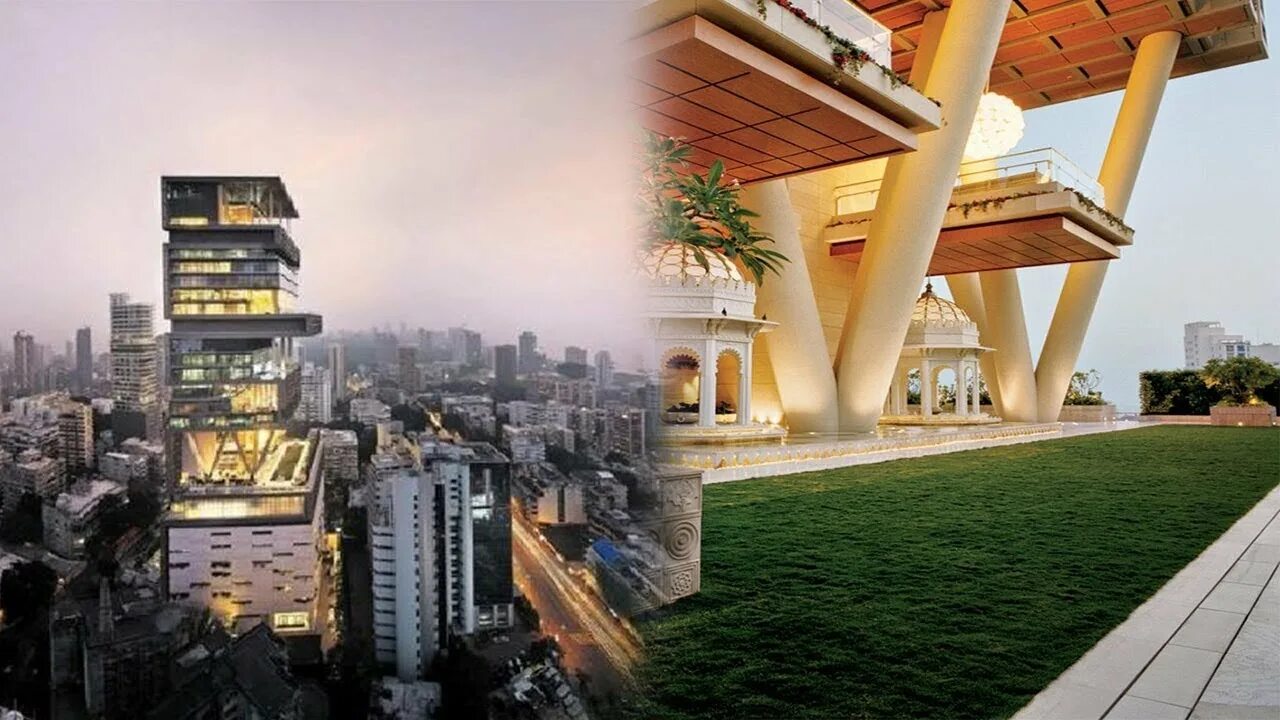 Небоскреб Антилия Мумбаи. Особняк Мукеша Амбани. Мукеш Амбани дом в Мумбаи. Башня Антилия в Мумбаи.