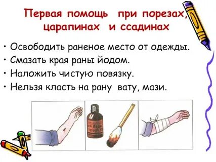Первая помощь при ссадине на месте ушиба