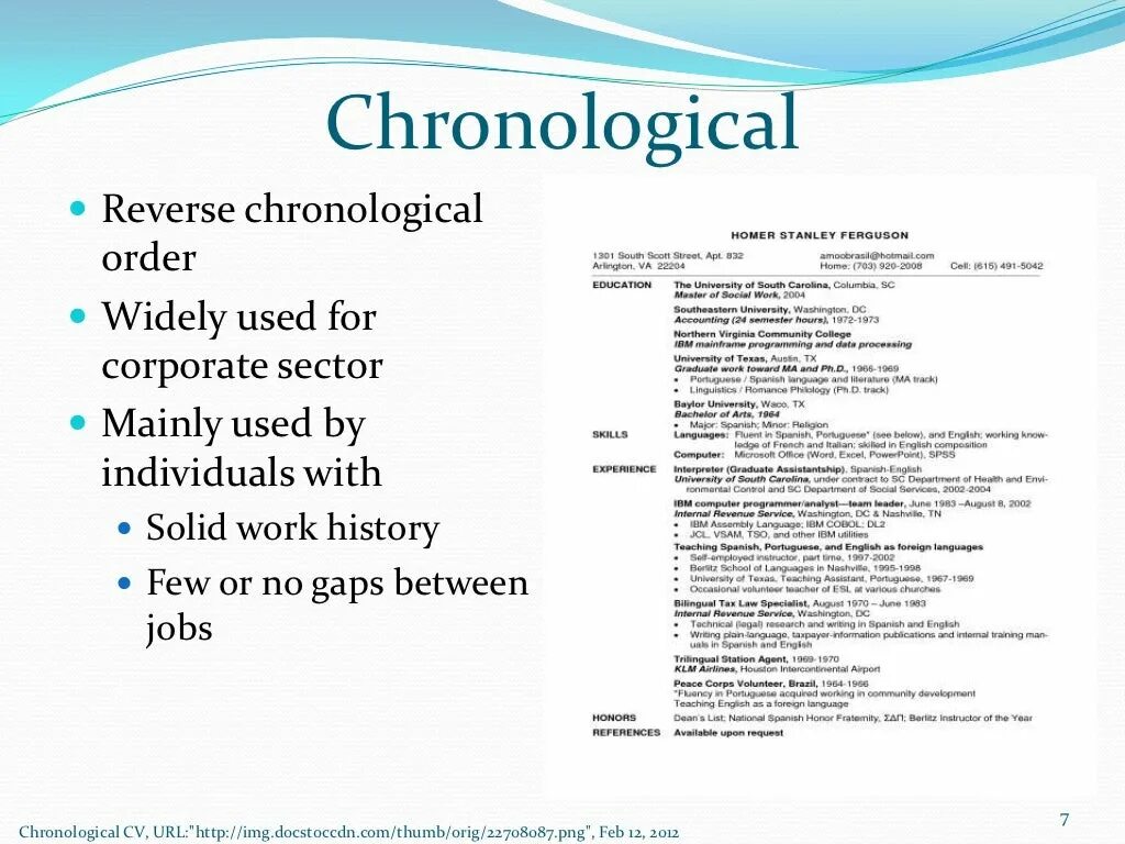 Chronological Resume. (List in Reverse chronological order. What is chronological order. Chronological order examples. Chronological order