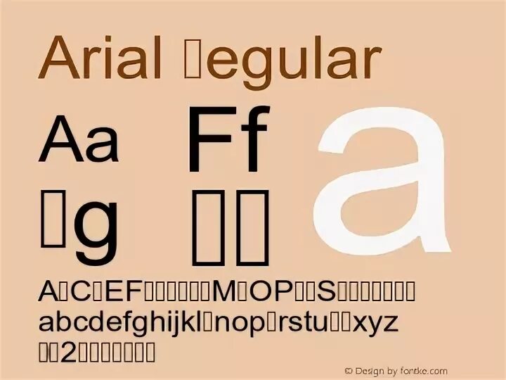 Шрифт arial 2