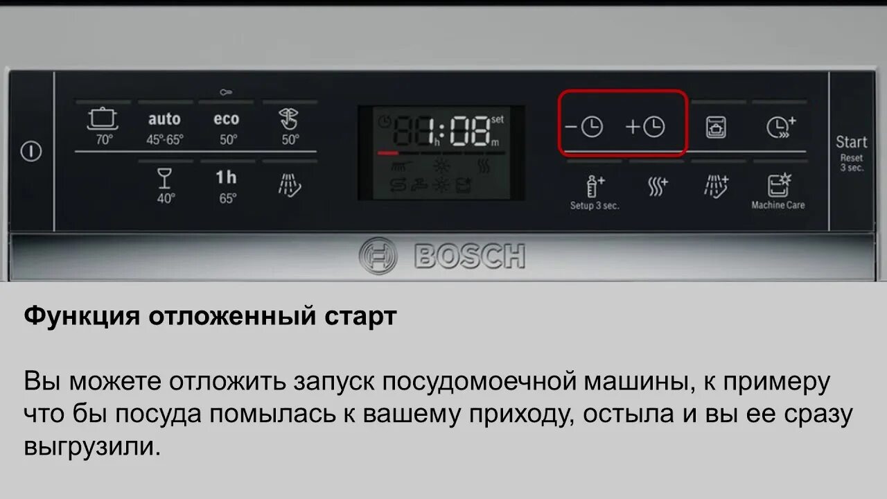 Функция отложенный старт. Отложенный старт посудомойка. посудомойка бош отложенный старт. функции посудомоечной машины. символы на посудомоечной машине bosch.