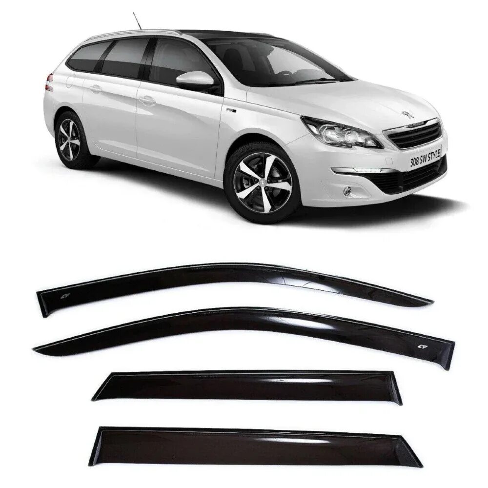 Дефлектор пежо. Cobra tuning p1020. peugeot 308 wagon 2014. peugeot peugeot 308 2014. ветровики кобра тюнинг на пежо 308.