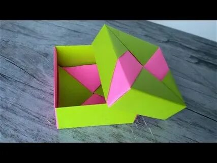 Коробка оригами без клея