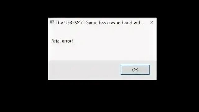 Fatal error game render has just crashed