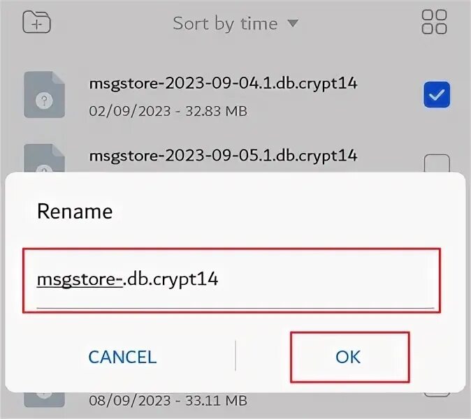 Msgstore increment 1 db crypt14. Msgstore increment 1 db crypt14