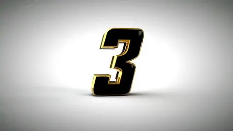Цифра 3 на черном фоне