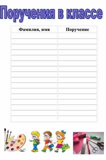 Поручения в классе