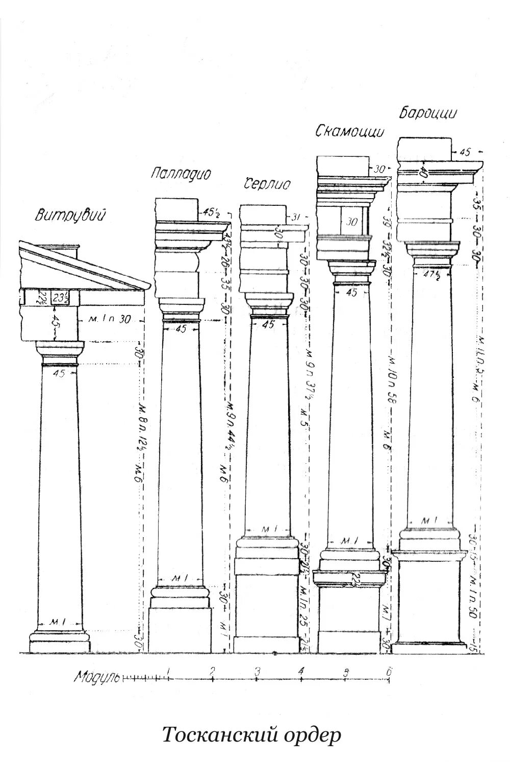 Построение ордеров. Тосканский ордер Витрувия. Тосканский ордер Палладио. Тосканский ордер в архитектуре. Архитектурный ордер Тосканский.