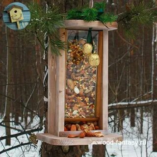 Кормушки из дерева для белки