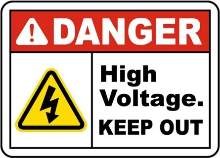 Danger high voltage six