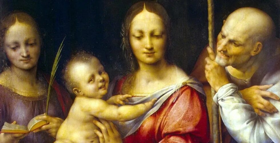 Леонардо святое семейство. Святое семейство да Винчи картина. Чезаре де Сесто картины.