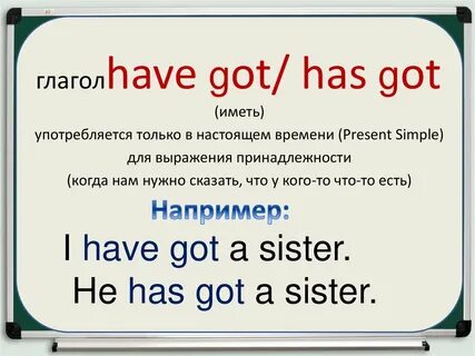 В каком случае пишется has got